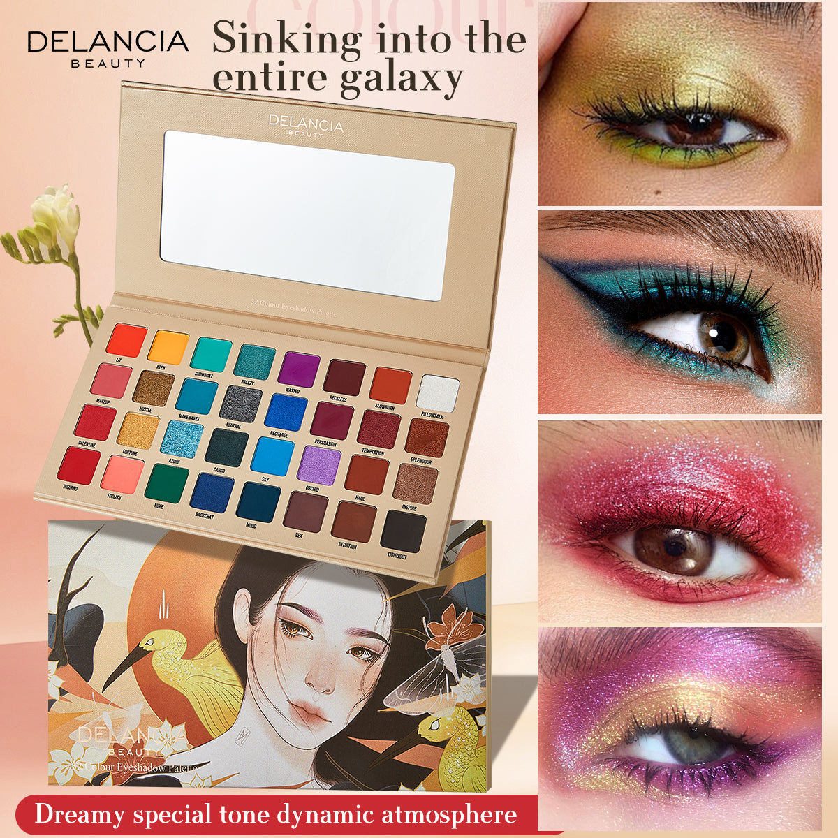 AfzalJee™ Shimmer Eyeshadow Palette 32 Colors By Delancia Beauty