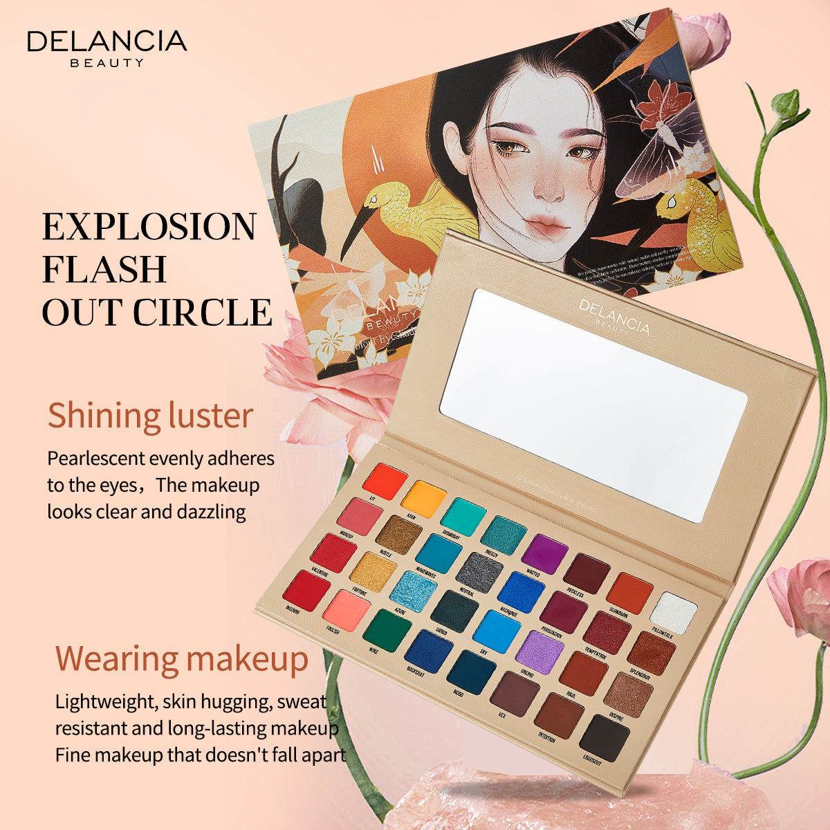 AfzalJee™ Shimmer Eyeshadow Palette 32 Colors By Delancia Beauty