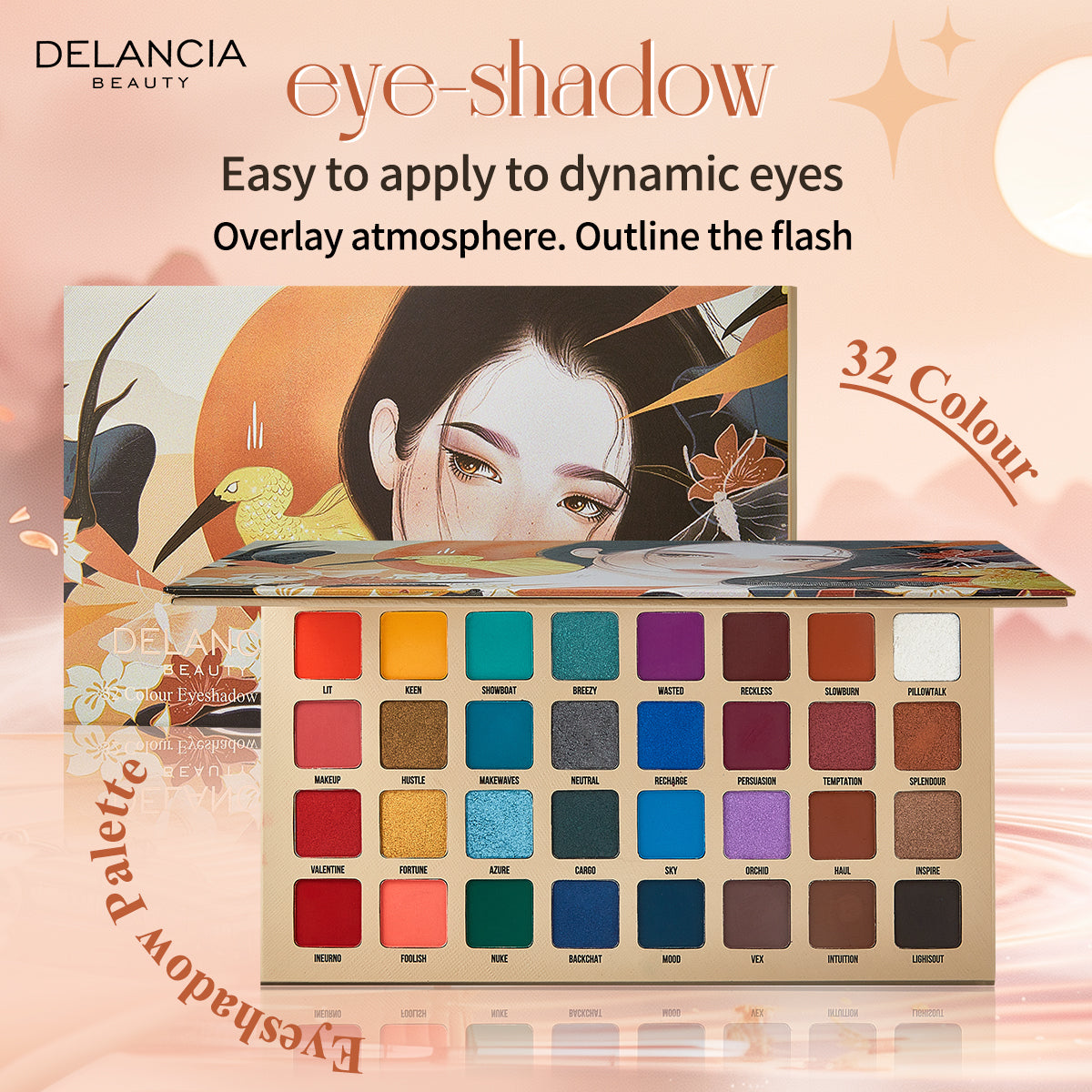 AfzalJee™ Shimmer Eyeshadow Palette 32 Colors By Delancia Beauty