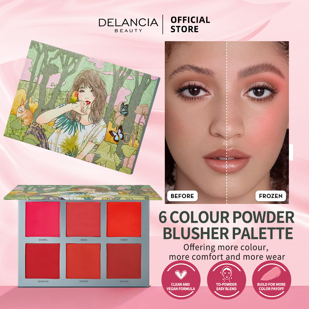 AfzalJee™ Blusher Palette Multipurpose By Dalencia Beauty