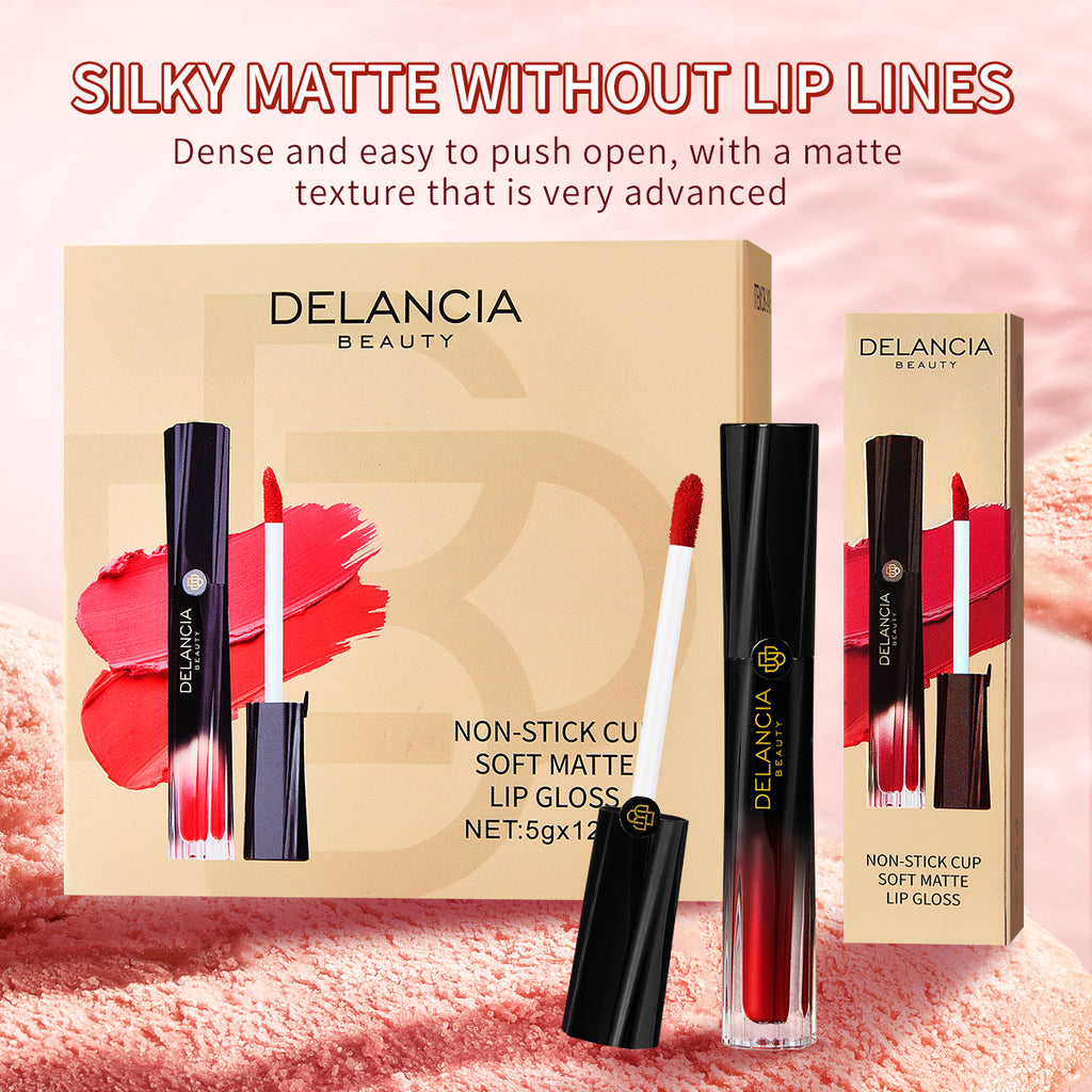 AfzalJee™ Non Stick Cup Soft Matte Lip Gloss By Delancia Beauty