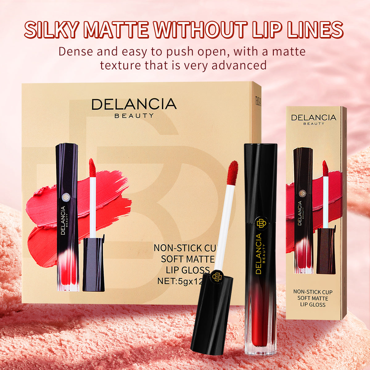 AfzalJee™ Non Stick Cup Soft Matte Lip Gloss By Delancia Beauty