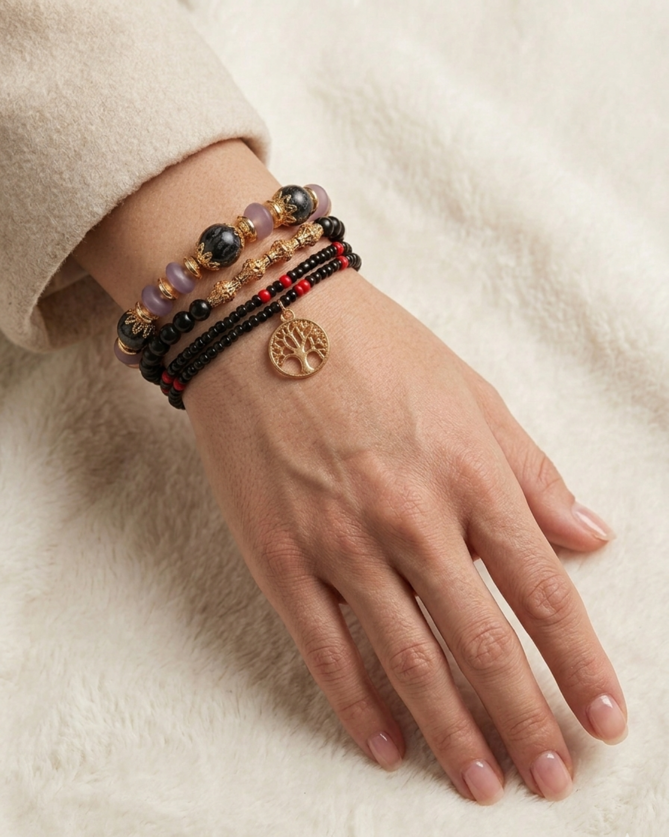 Heritage Gemstone Stack Bracelet