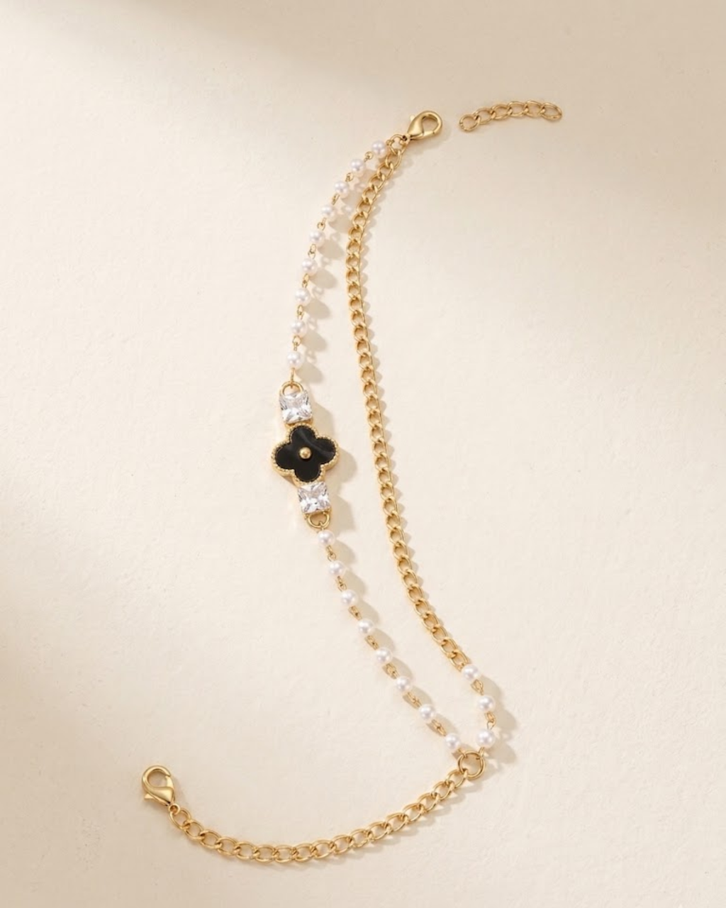 Clover Pearl Duo Bracelet