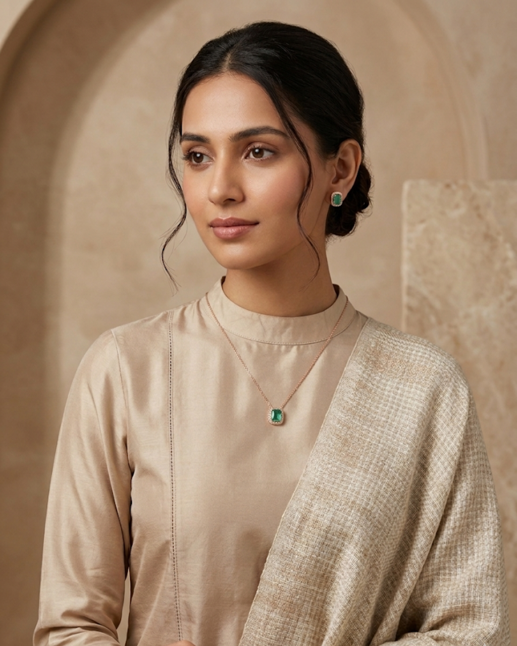 Rectangle Stone Locket & Tops