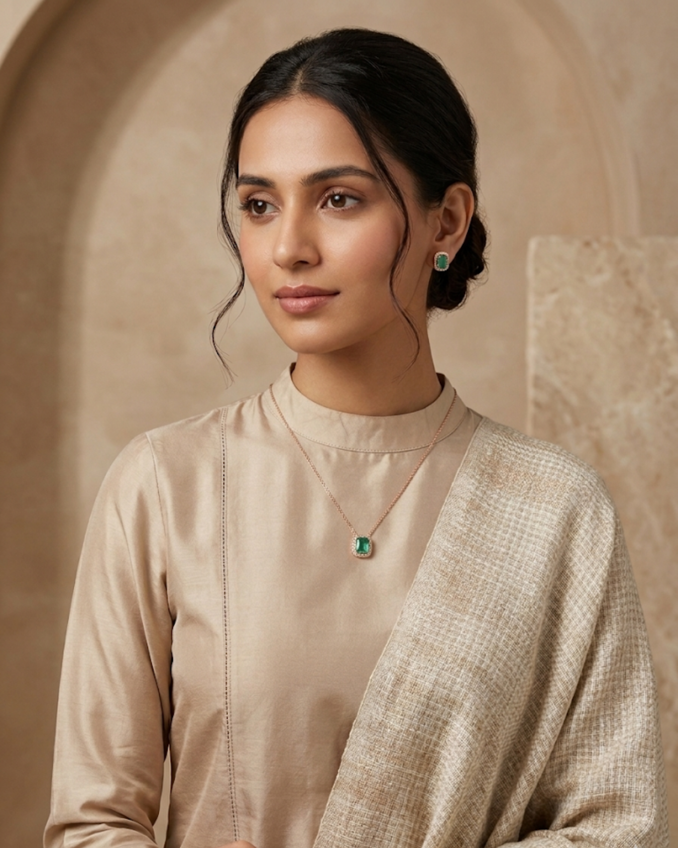 Rectangle Stone Locket & Tops