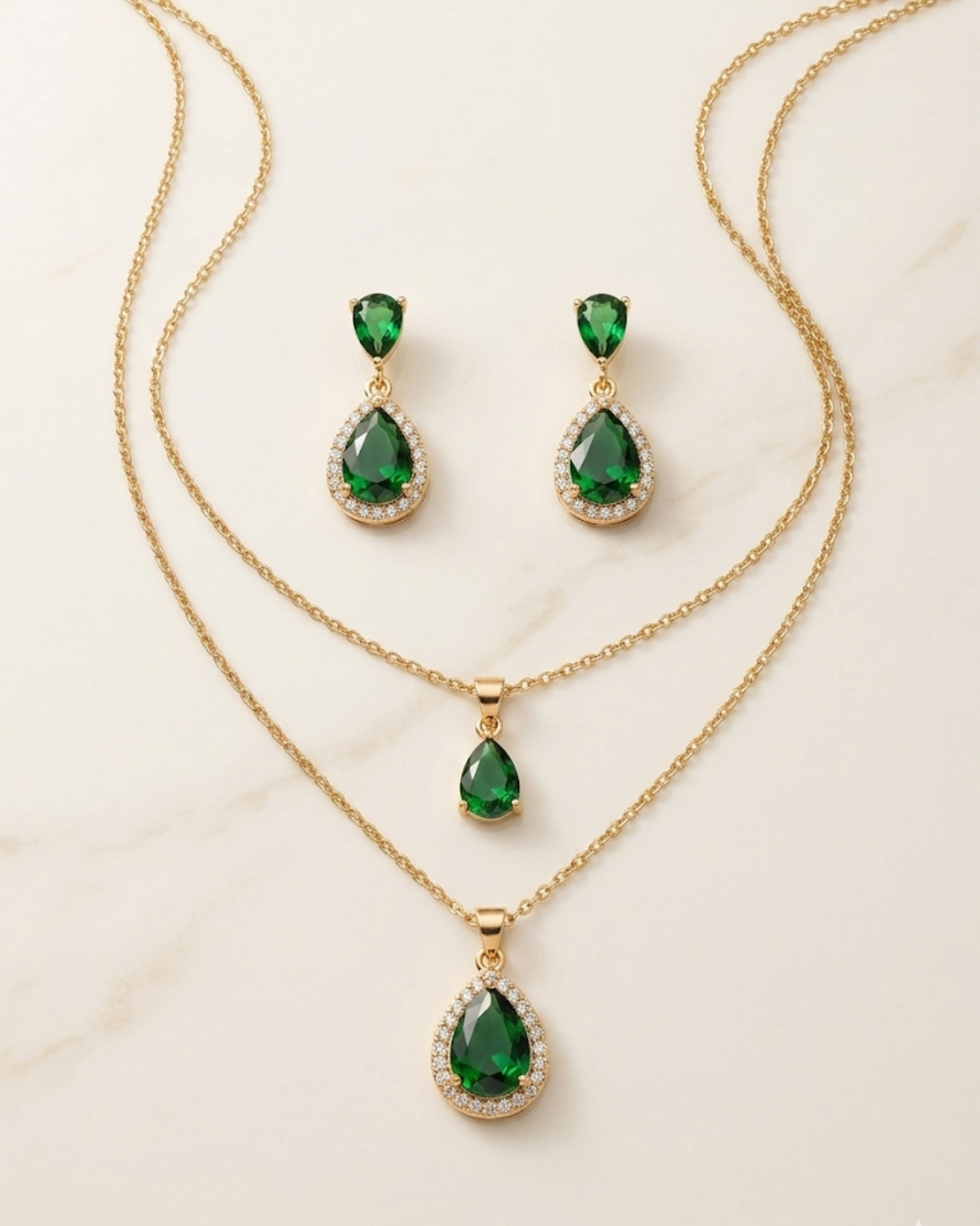 Layered Teardrop Locket & Tops