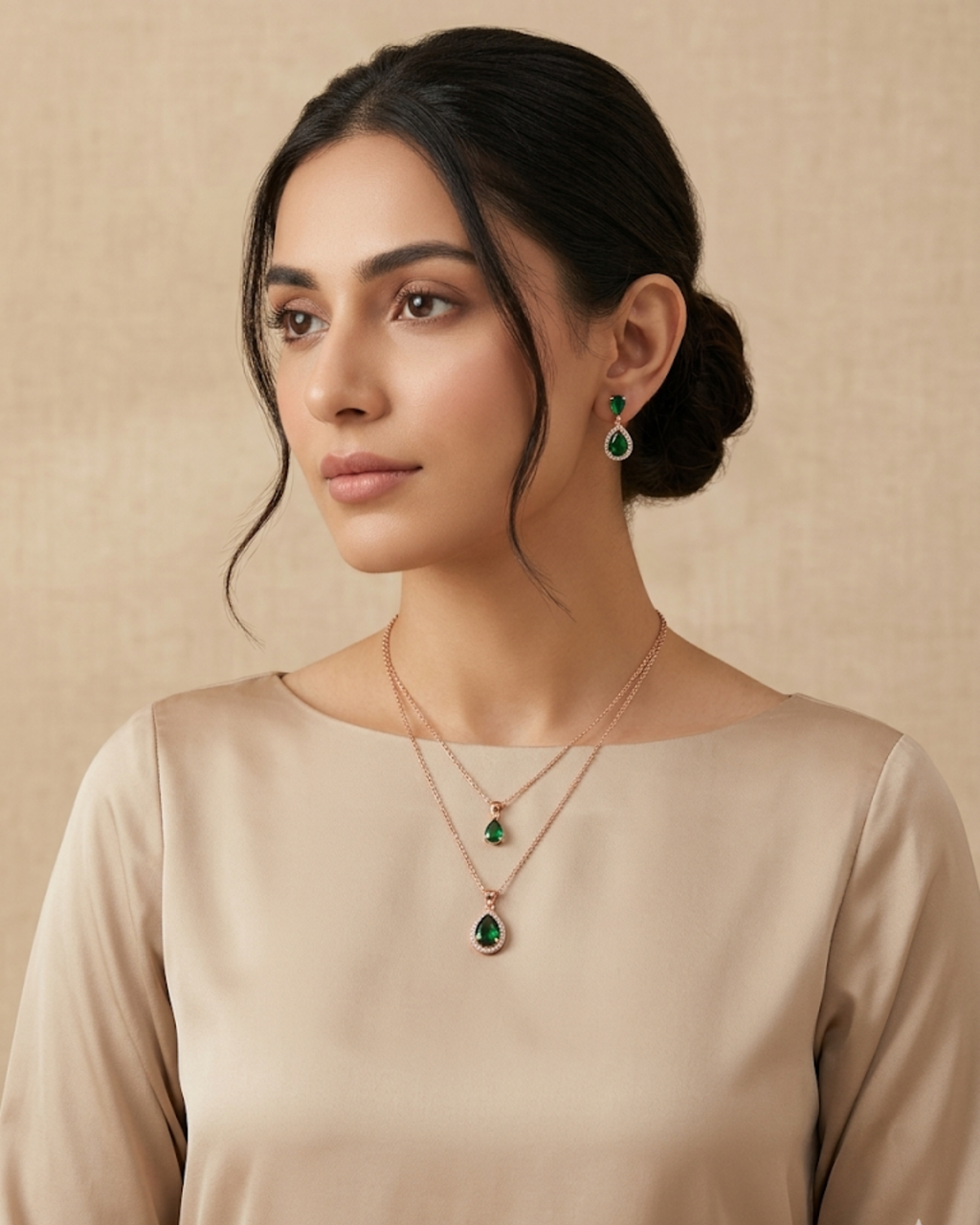Layered Teardrop Locket & Tops