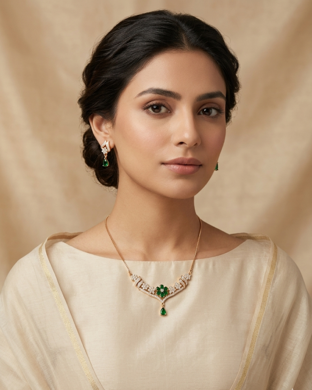 Flower Drop Locket Set