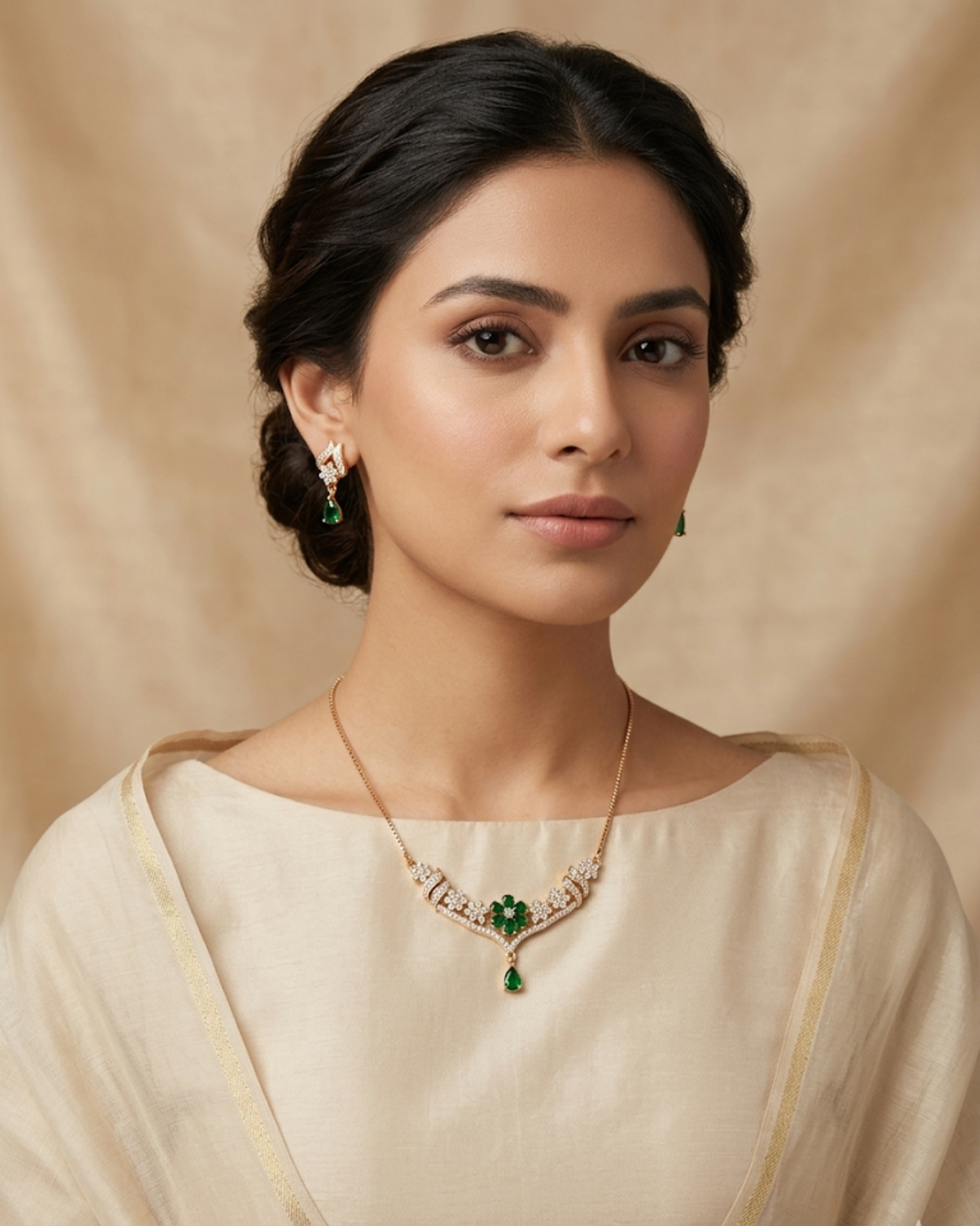 Flower Drop Locket Set