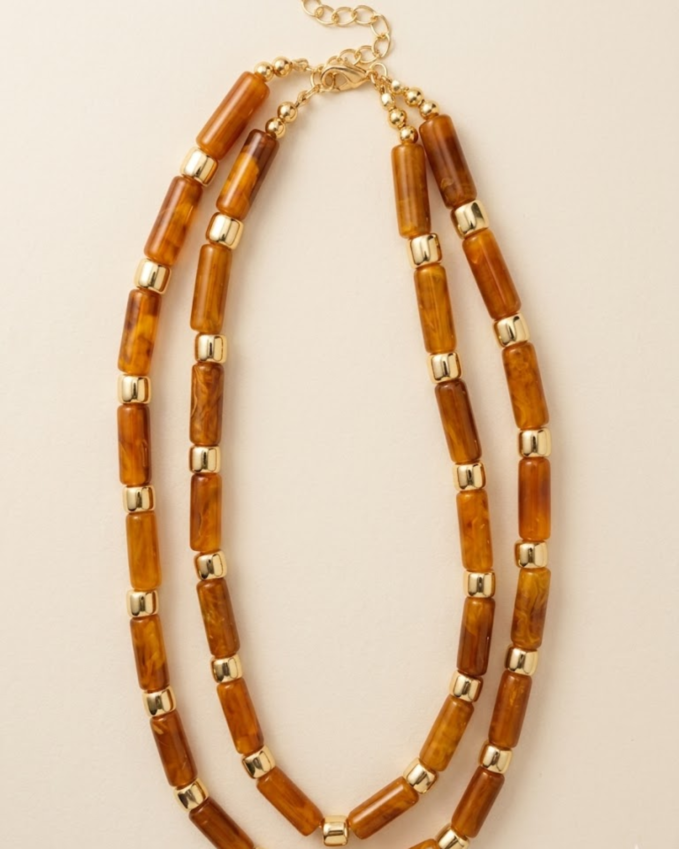 Resort Tube & Gold Strand Necklace