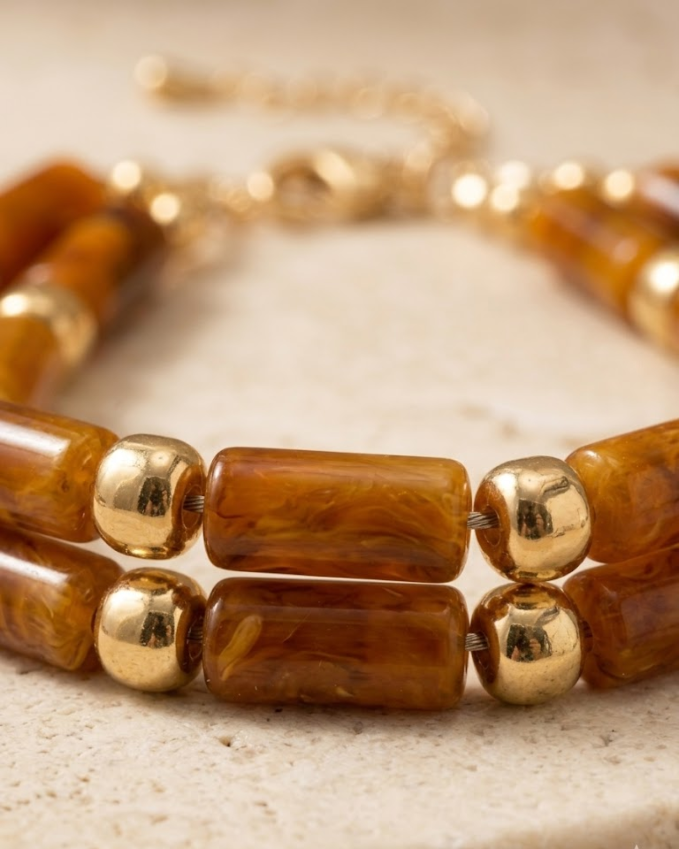 Resort Tube & Gold Strand Necklace
