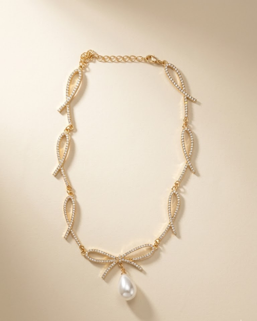 Crystal Ribbon Locket
