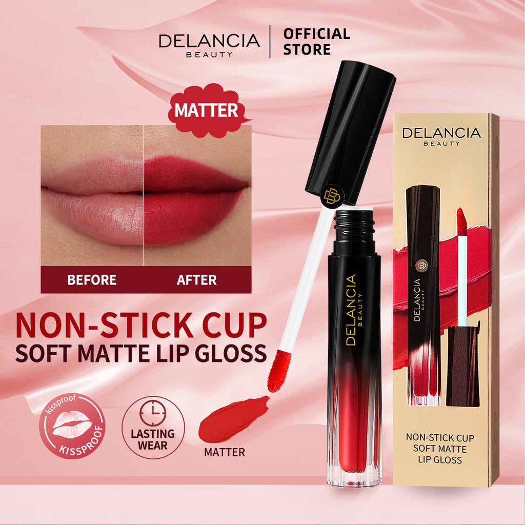 AfzalJee™ Non Stick Cup Soft Matte Lip Gloss By Delancia Beauty
